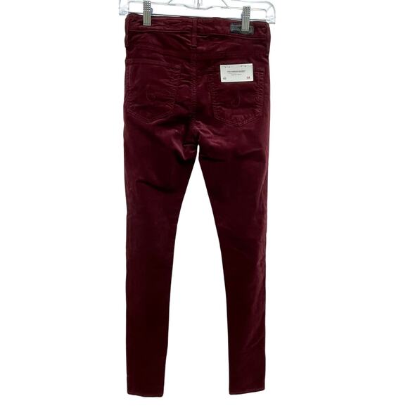 Adriano Goldschmied Women's Velvet Farrah High Rise Skinny Rich Carmine Sz 24R - Picture 3 of 12